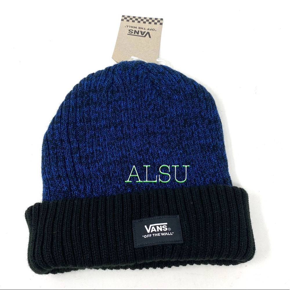 VANS Patterned Cuff Beanie Unisex  Blue Hat - Picture 3 of 7